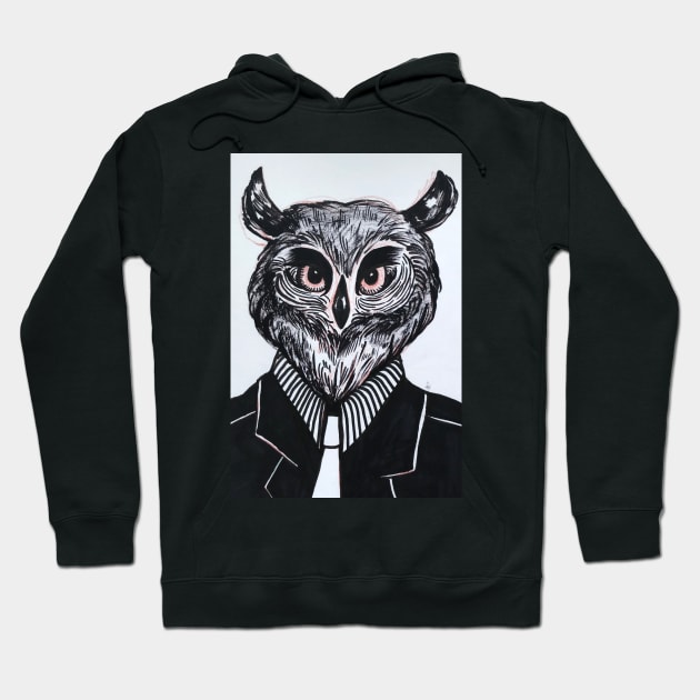 Owl man Hoodie by supernovart61